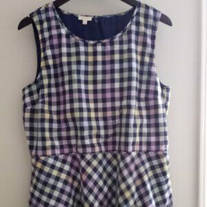 'TALBOTS' Sleeveless 100% Cotton Dress Fully lined with pockets Size 14 EUC